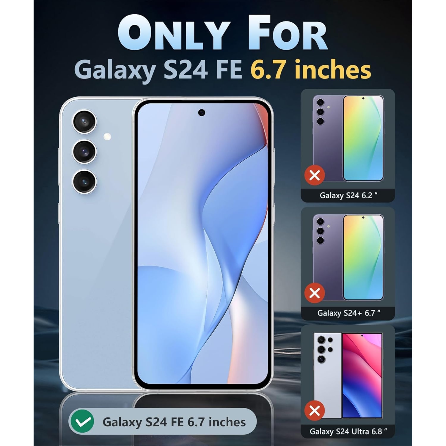 Husa magnetica transparenta pentru telefon mobil, compatibila cu MagSafe, MDUG®, protectie militara, anti-ingalbenire, seria clasica, transparenta, potrivita pentru Samsung Galaxy S24FE