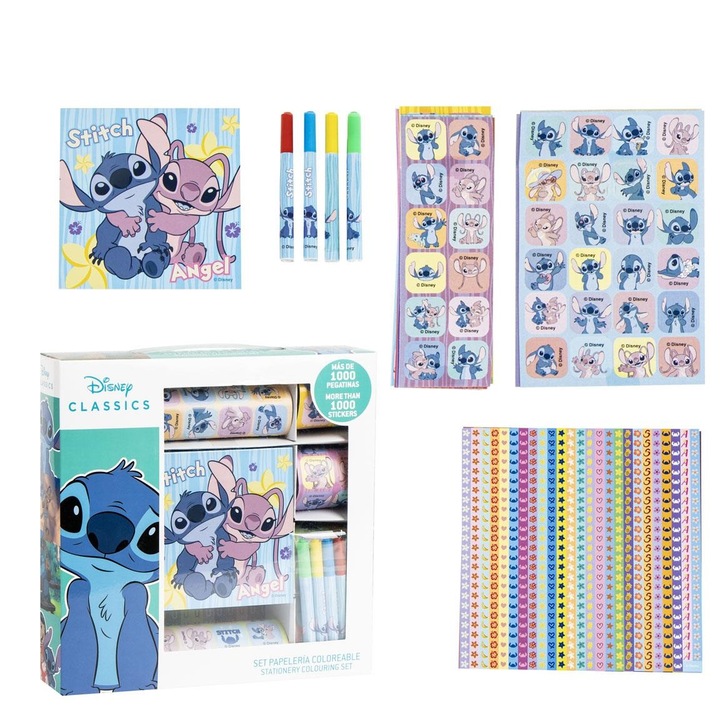 Set 1000 stickere Lilo & Stitch Albastru