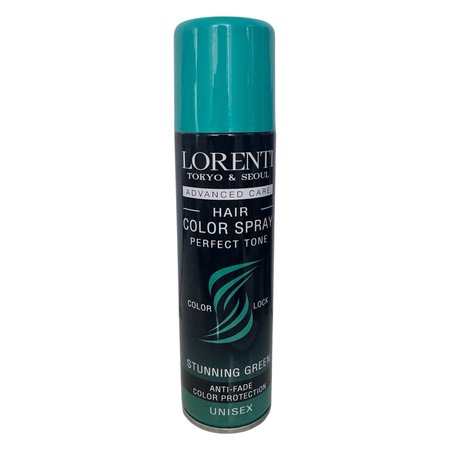 Spray colorat pentru par cu clorare temporara, Lorenti, STUNNING GREEN ...