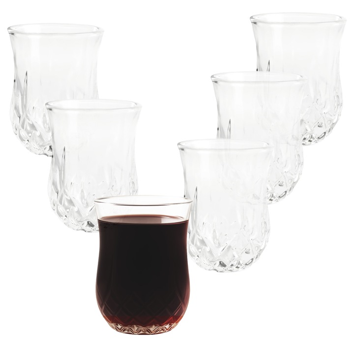 Set 6 pahare shot 50 ml cristal Festa Italia ESPERIA – pahare vodca, tequila, lichior, elegante si rezistente, lavabile in masina de spalat vase