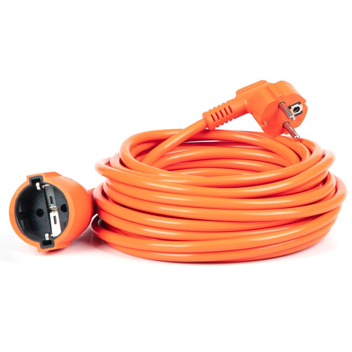 Prelungitor Wconn 25 m, 3x1.5 mm2, cu impamantare, protectie copii, portocalie