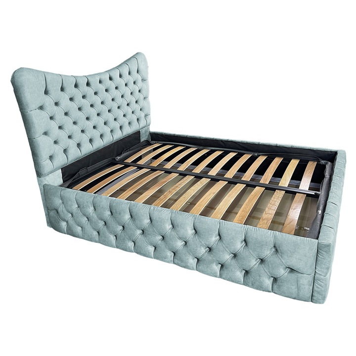 Damo kárpitozott ágy léces alappal, Saturn, krém 1, 120x200 cm, Ma 140