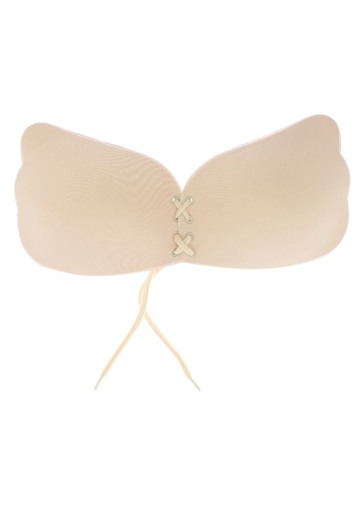 Női melltartó, pánt nélküli, Buticcochet, poliészter és szilikon, D kosaras, bézs - BST269