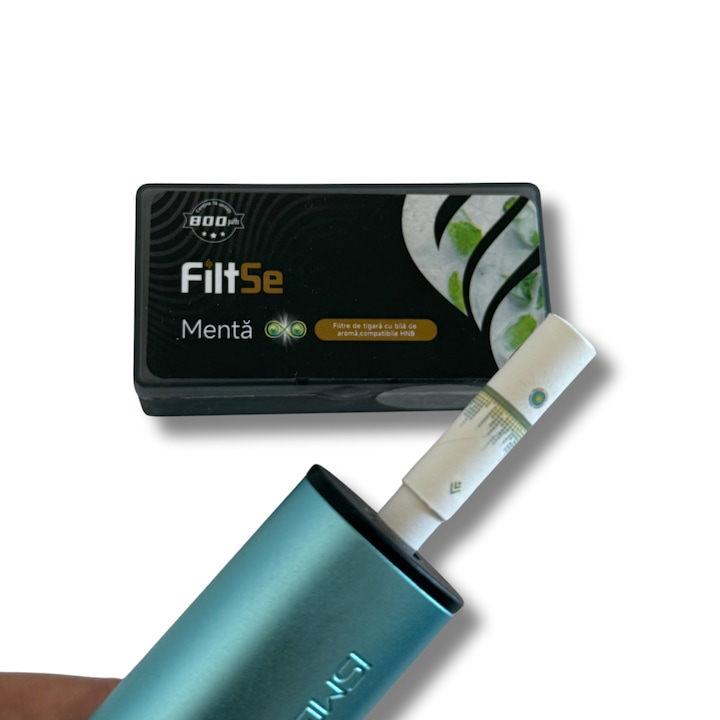 Set Filtre HNB – 16 bucati, Cu Aroma Activa, Compatibile cu Stickuri Heat-Not-Burn, Aroma de Menta
