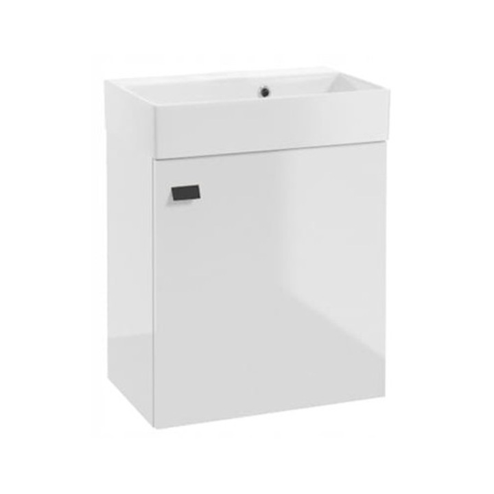 Dulap suspendat DomoDomo 50cm, alb lucios, 60x31.5cm