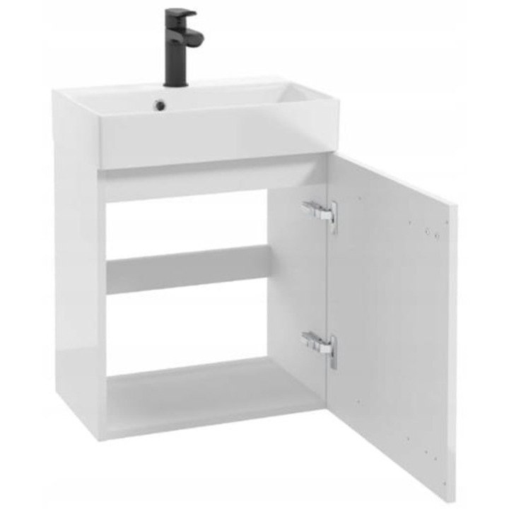 Dulap suspendat DomoDomo 50cm, alb lucios, 60x31.5cm