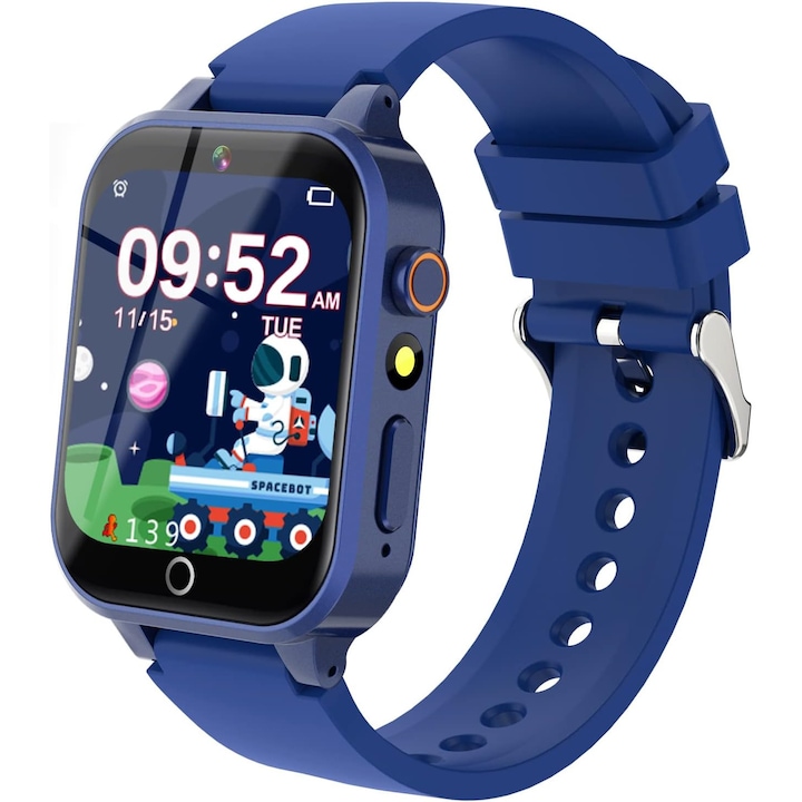 Xenomo, JOY Kids GPS okosóra, 1,54" HD érintőképernyő, kamera, MP3, 26 játék, lépésszámláló, szokáskövetés, zseblámpa, kék szín