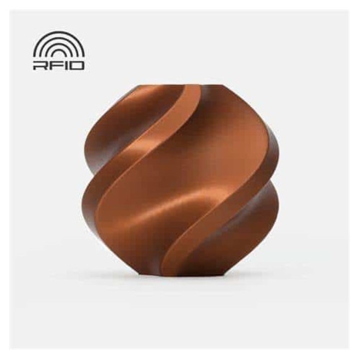 Filament 3D Bambu Lab PLA Silk 1.75mm, Cupru, 1kg, aspect matasos, rezistenta ridicata