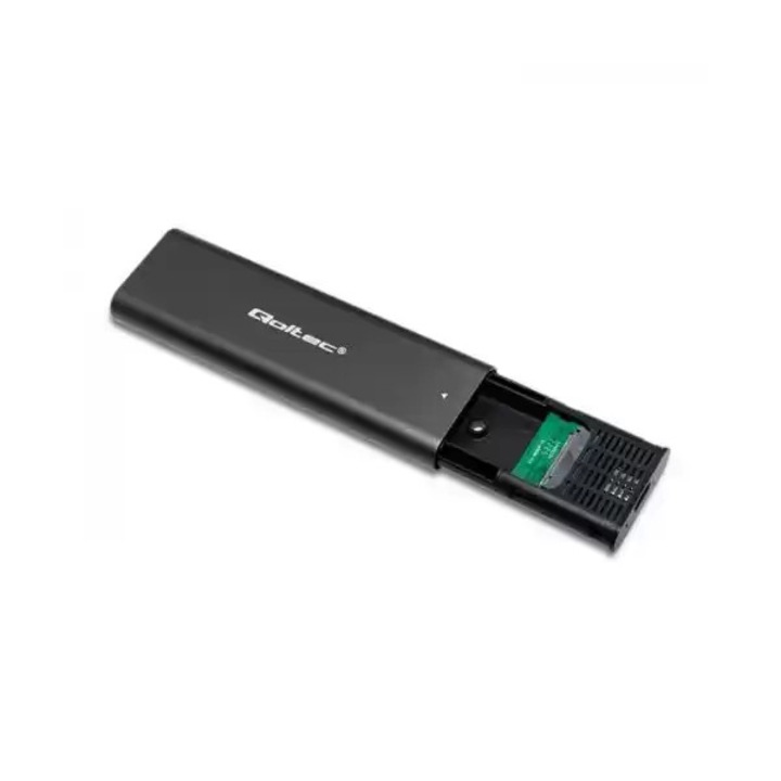 Rack extern SSD Qoltec M.2 NVMe PCIe, USB-C (Type-C), negru