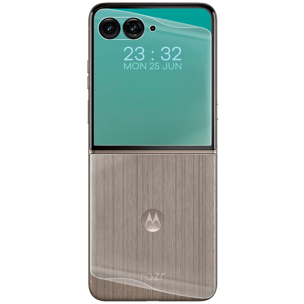 Set 2x Folie Bizon Glass Hydrogel Set pentru Motorola Razr 60 Ultra, transparenta