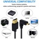Cablu Micro HDMI la HDMI HERUSI spiralat, flexibil, unghi drept, 1.2m, negru