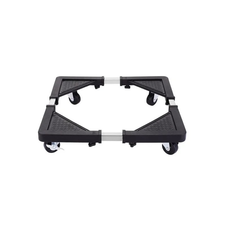 Мобилен, регулируем, неръждаема стомана, черен, размери 56x56x9.5 см