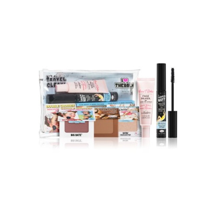 Utazókészlet, TheBalm, Clean & Green utazókészlet, kompakt púder, többszínű