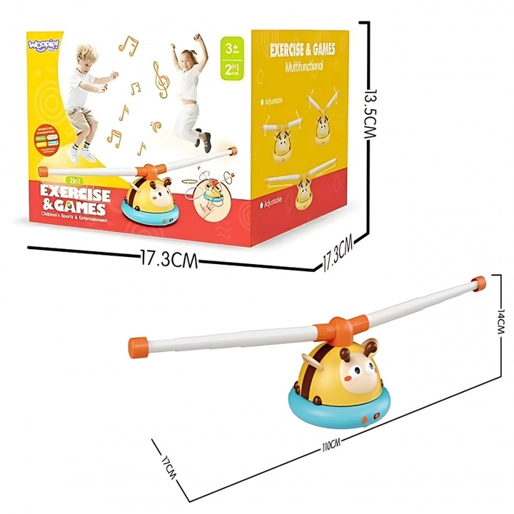 Interaktív gyerekjáték, Woopie, Kalap méhecskével 2 az 1-ben modell, többszínű, 110 cm