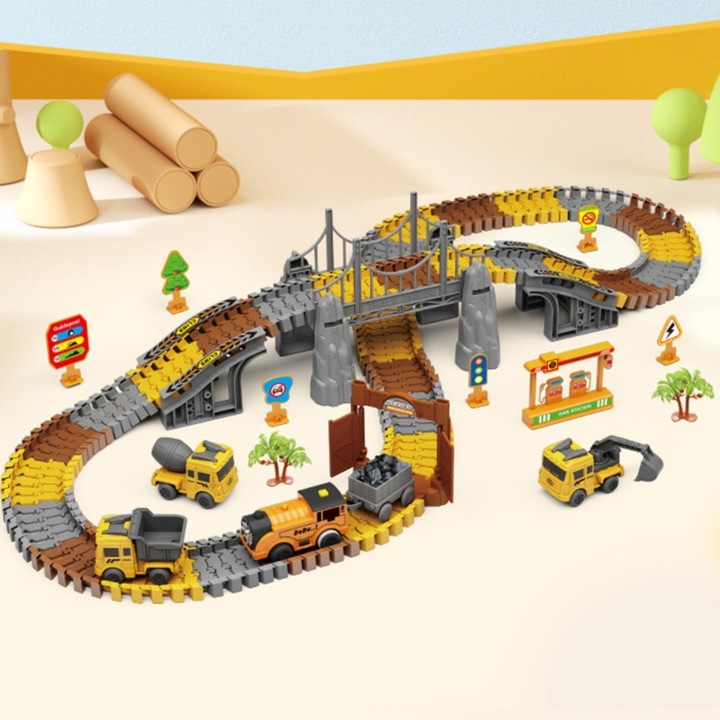 Конструктор Woopie, 174 елемента, строителни машини, многоцветен