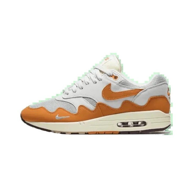 Мъжки спортни обувки Nike Air Max 1 Patta Monarch, уникален дизайн, топли цветове, кожа и мрежа