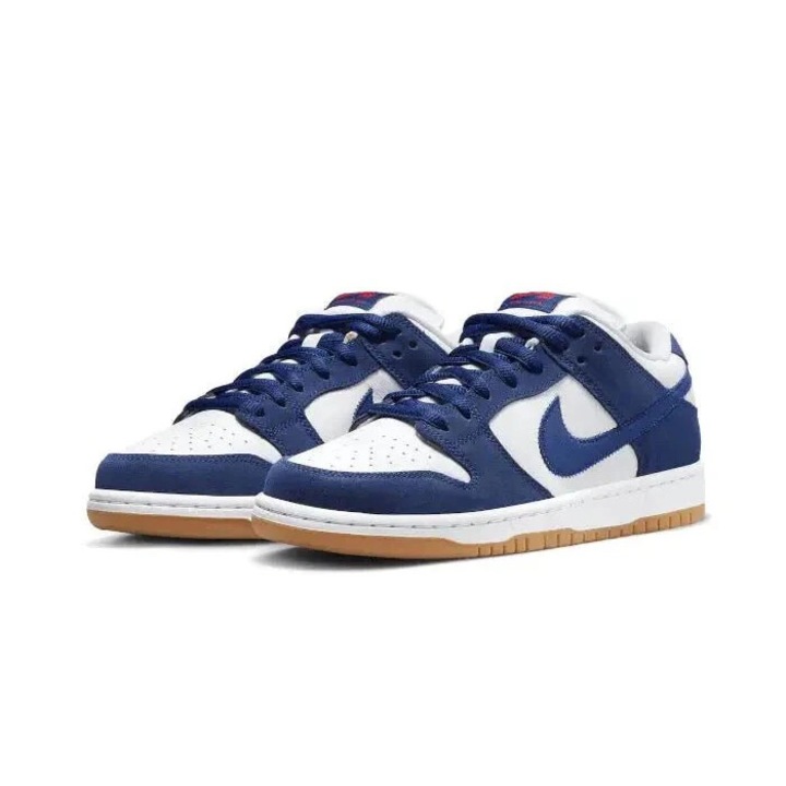 Pantofi sport barbati Nike SB Dunk Low, set special Los Angeles Dodgers, bleumarin, piele
