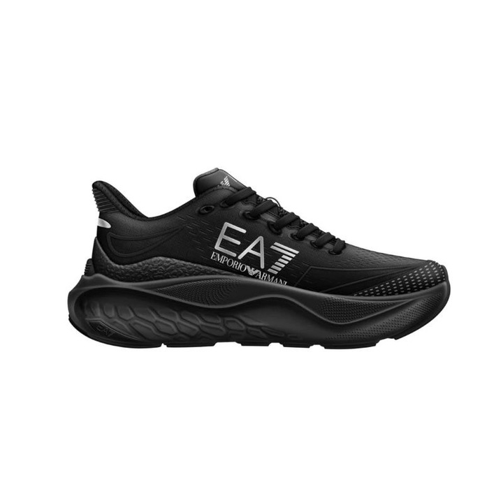 Pantofi sport Emporio Armani EA7 Wave Cracking Negru Argintiu 42 2/3 EU