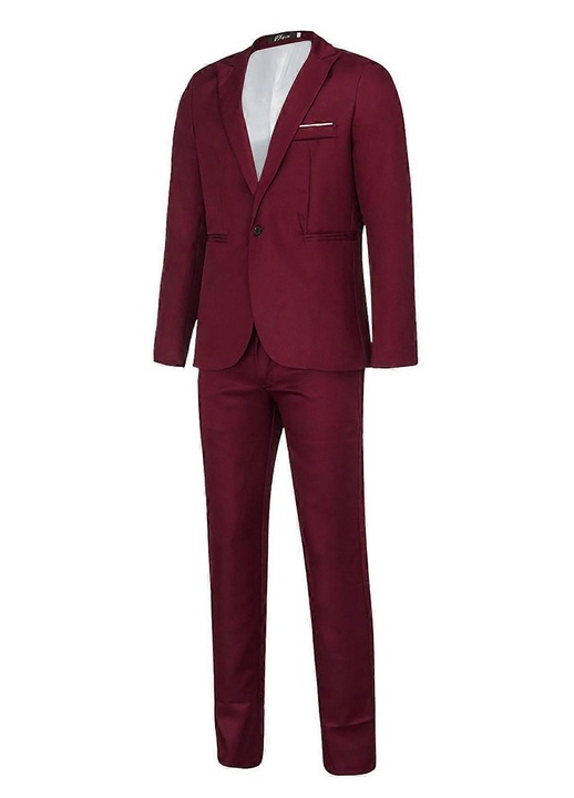 Costum barbatesc, pantaloni, Visiniu