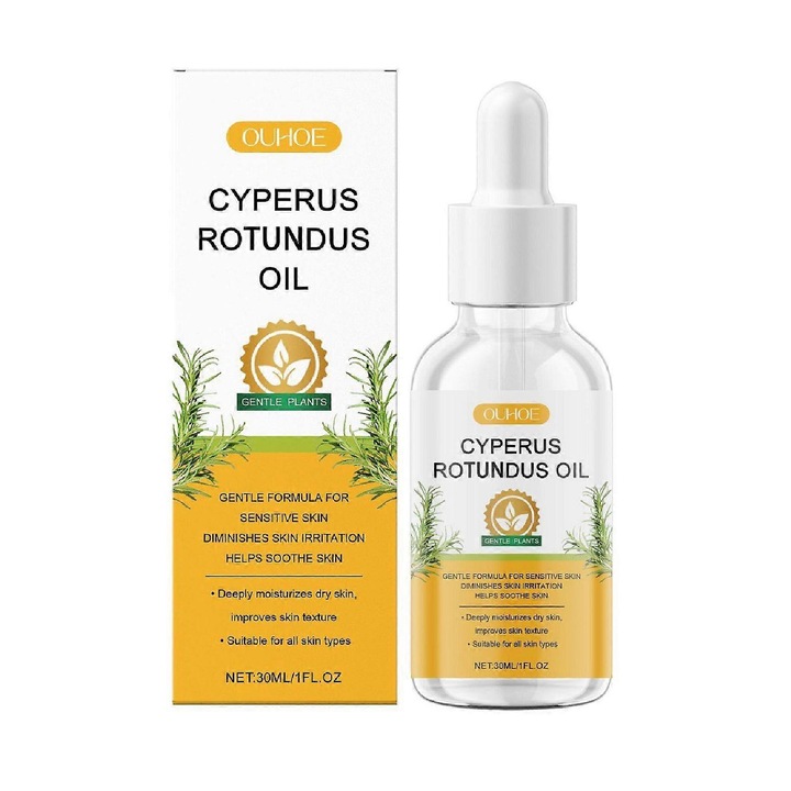 Ulei cosmetic 100% natural Cyperus Rotundus, formula duala, hraneste si reduce cresterea parului, 1pcs