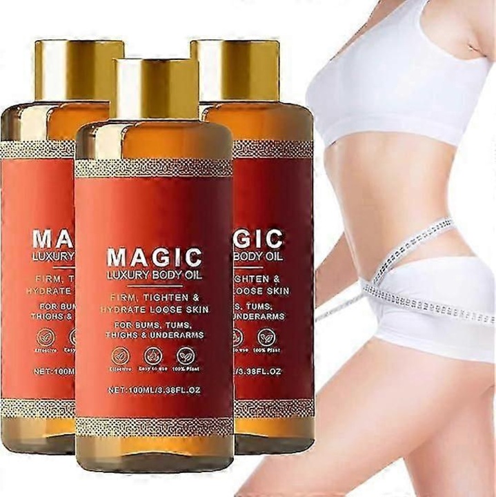 Magic testolaj 100ml, feszesítő, hidratáló, többszínű, 3 darabos szett