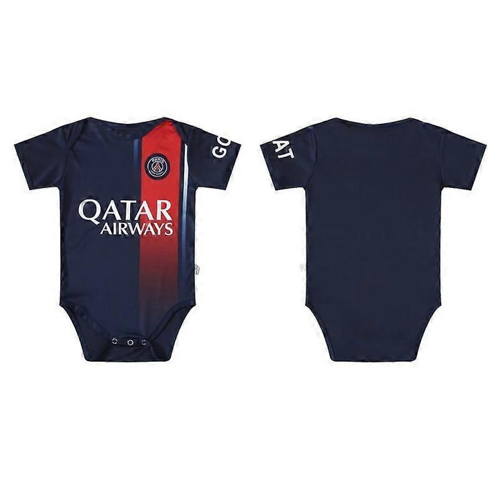 Salopeta cu maneca scurta pentru copii mici, tricou de fotbal 2022-2023, 6-18 luni