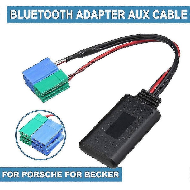 Adaptor Bluetooth AUX pentru radio auto Becker, compatibil cu iPhone, transmisie audio de inalta calitate