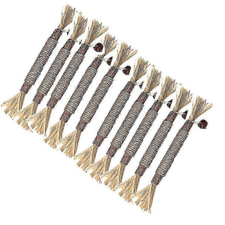 Bat de mestecat pentru pisici, 14x2cm, cu plante, fara aditivi, set de 10 bucati