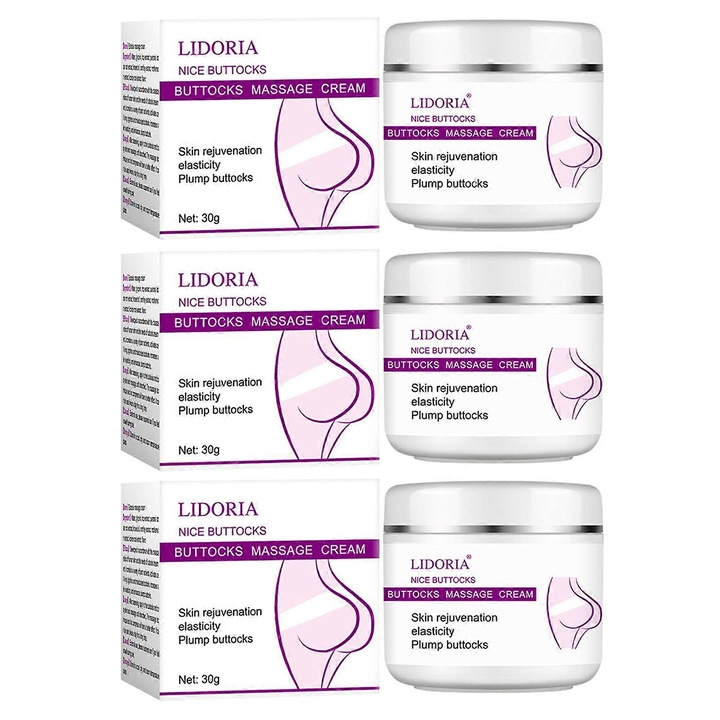 Fenékemelő krém, 3 darab, természetes összetevők, 30g