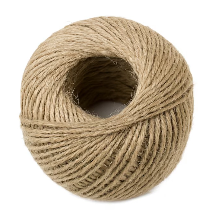 Ghem Természetes Kenderzsineg 100g, Biológiailag Lebomló, Multifunkcionális, Csomagoláshoz, Kertészkedéshez, Dekorációhoz és Kézműves Projektekhez