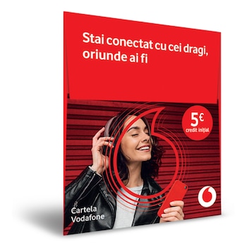Cartela SIM PrePay Vodafone 5 EURO credit