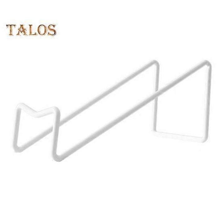 Bortartó, fém, fehér, 19,5x7,5 cm