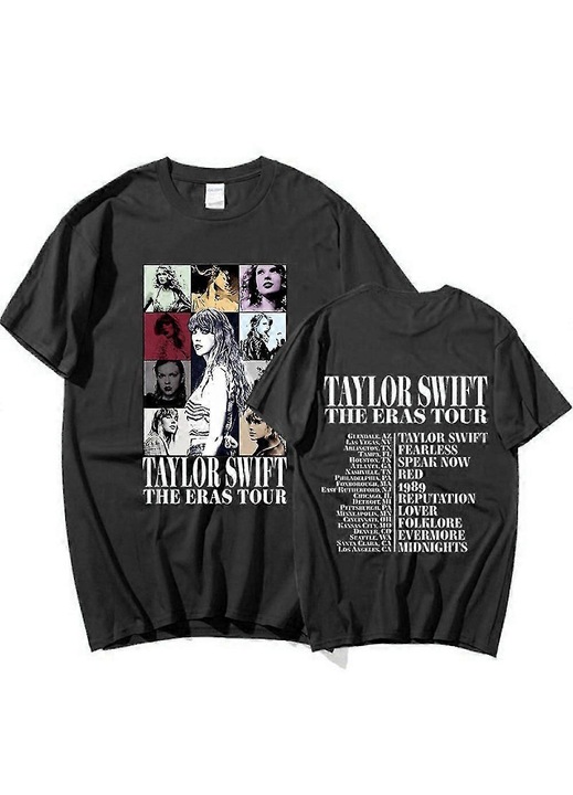 Uniszex polo, The Eras, rovid ujju, fekete, pamut, Fekete