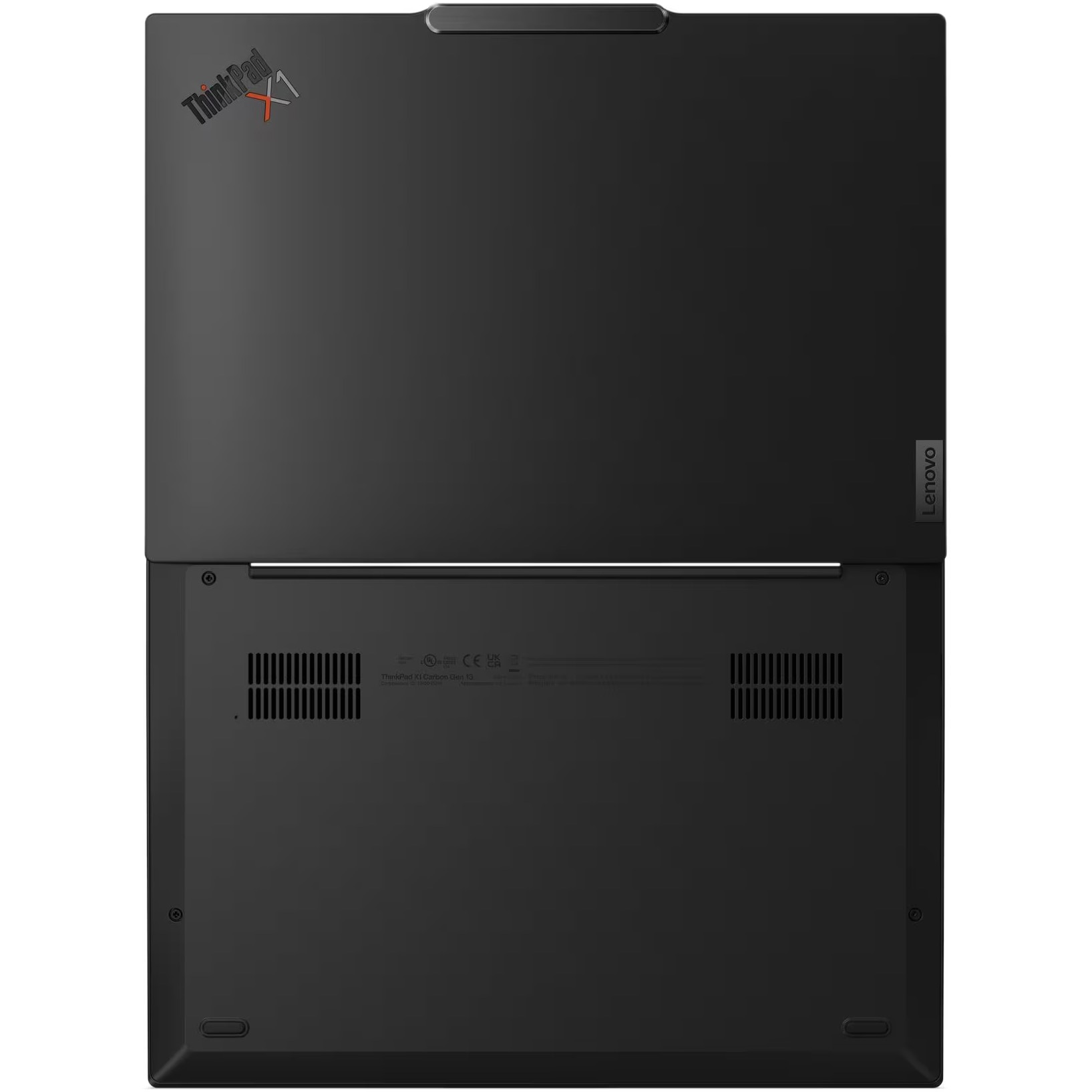 Laptop Lenovo ThinkPad X1 Carbon Gen 13 Aura Edition cu procesor Intel® Core™ Ultra 7 265U pana la 5.30GHz, 14'' 2.8K OLED, 120Hz, Touch, 64GB LPDDR5X RAM, 1TB SSD, Intel Graphics, Win 11 Pro, Black, 3y on-site Premium Care