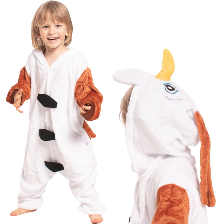 Детска пижама Kigurumi Nikcorp Модел Олаф Снежен човек, Полиестер, Бял