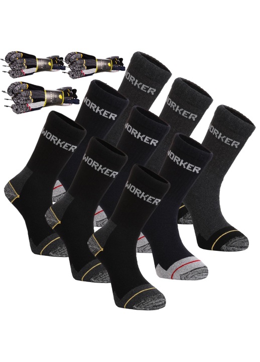 Férfi zokni, Moraj, 9 pár, pamut, 43-46, tartós, kényelmes