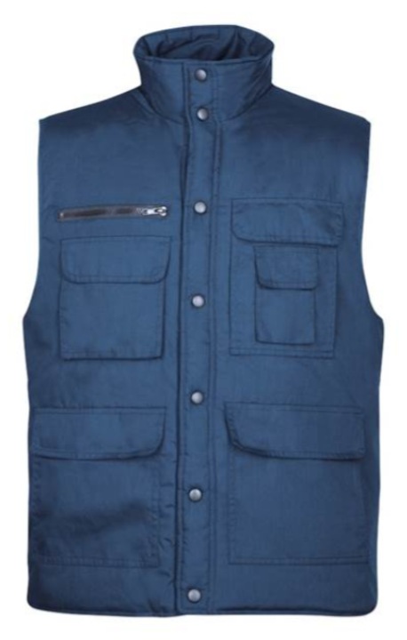 Vesta de iarna barbati cu buzunare, Ardon TONY, poliester, bleumarin, 4XL