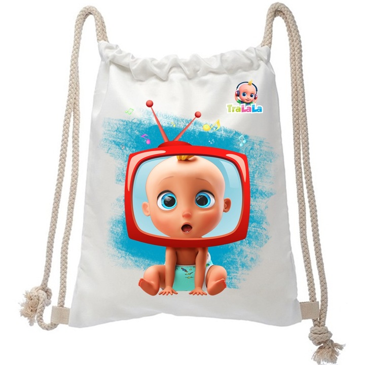 Rucsac personalizat tralala johny bebelesul desene, 34 x 44 x 1 cm