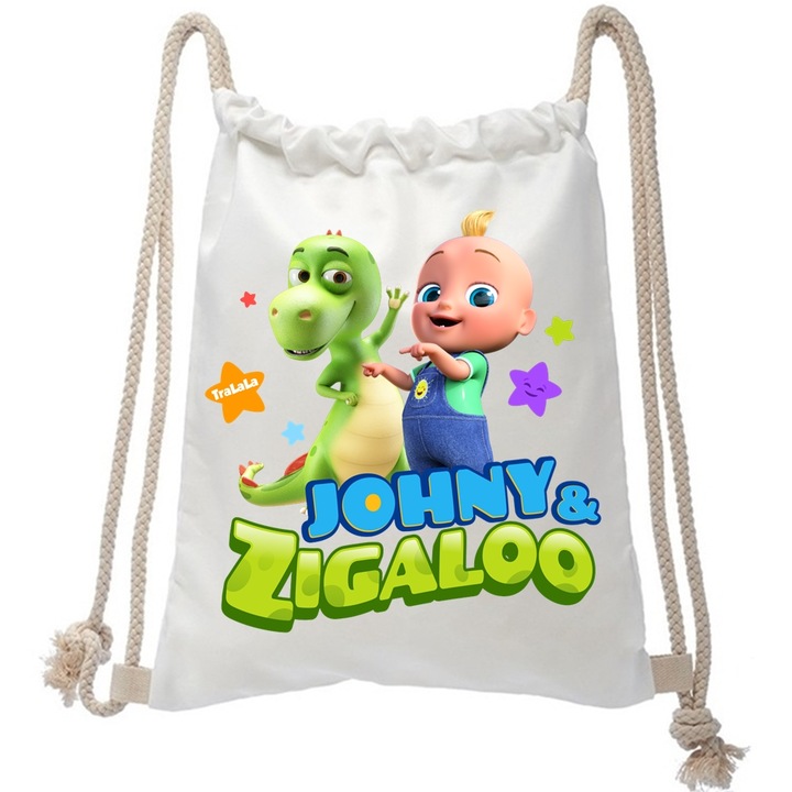 Rucsac personalizat tralala johny zigaloo desen, 34 x 44 x 1 cm