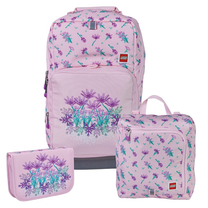 Set rucsac LEGO Optimo Plus, 3 piese, ergonomie, organizare inteligentă, multicolor