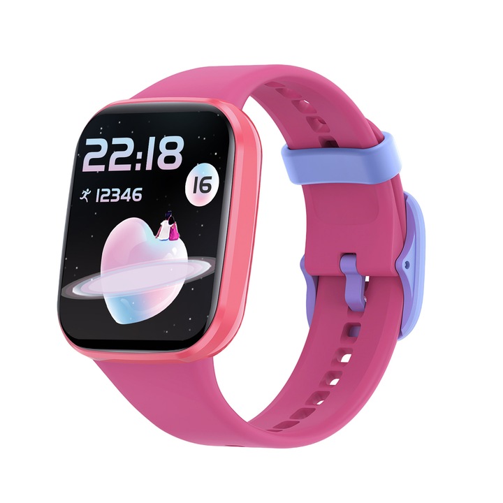 Ceas inteligent pentru copii pentru fete, YoYoFit IP68 impermeabil 1.69 "HD Smartwatch, atribuire de sarcini si recompense, monitorizarea ritmului cardiac al somnului, masurarea temperaturii corpului, pas Activitate Tracker Ceas cadou pentru copii, roz