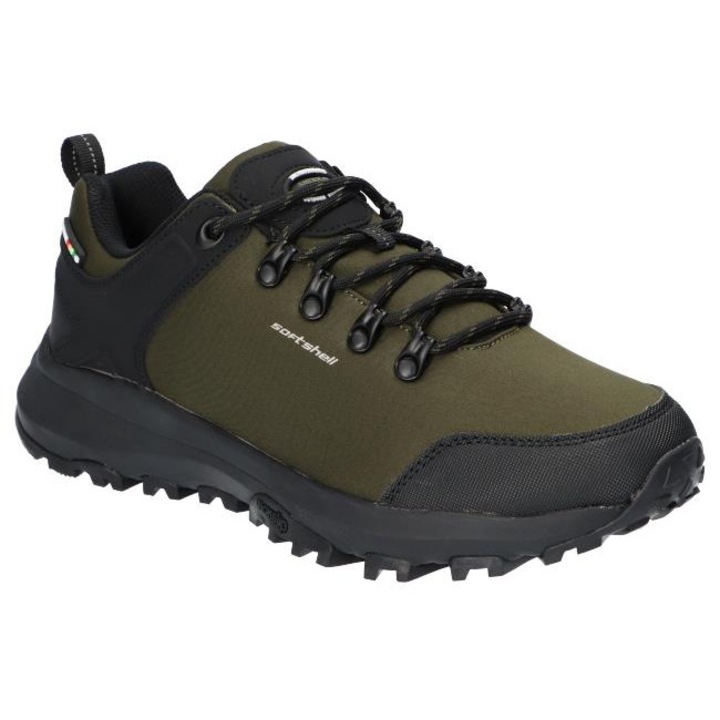 Pantofi Trekking Barbati, American Club, Hl13424, Material Softshell, Branturi Memory Foam System, Siret, pentru Drumetii, Kaki 41