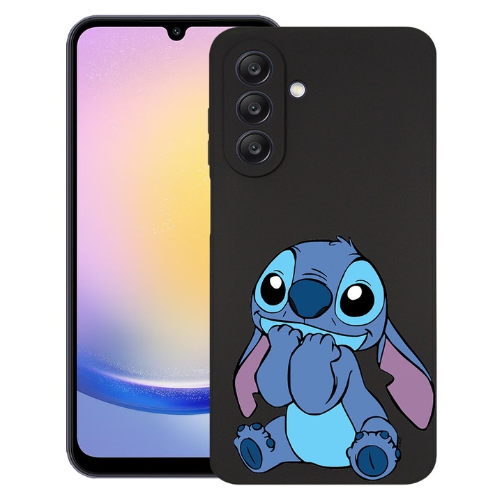 BestCase® Husa pentru Samsung Galaxy A16, Adorable Stitch, Slim Silicon 0.8MM, Antisoc, Protectie camera si ecran, 1923376 B 1840