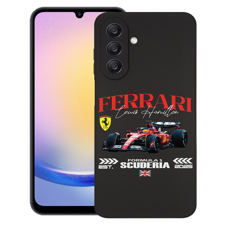 BestCase® Husa pentru Samsung Galaxy A56, Ferrari Scuderia Formula1, Slim Silicon 0.8MM, Antisoc, Protectie camera si ecran, 1992021 B 1862