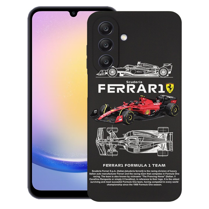 BestCase® Szilikon Ultra Slim tok Samsung Galaxy A17 5G-hez, Ferrari Scuderia dizájnnal, 2042411 B 1861