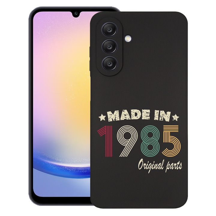 BestCase® Husa pentru Samsung Galaxy S23 FE, Original Parts - Made In 1985, Slim Silicon 0.8MM, Antisoc, Protectie camera si ecran, 2010091 B 2002