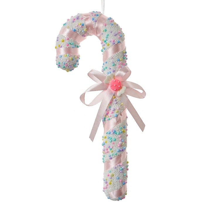 Комплект от 6 коледни украси за елха Многоцветни близалки 10x3x26 см