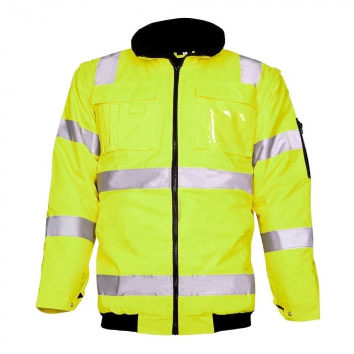 Jacheta galbena de lucru reflectorizanta 2 in 1, HOWARD 5XL GALBEN FLUO