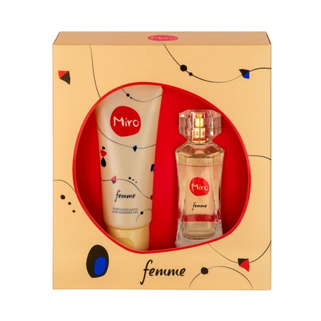 Set cadou Miro Femme – Parfum 50 ml Gel de dus – Floral-fructat