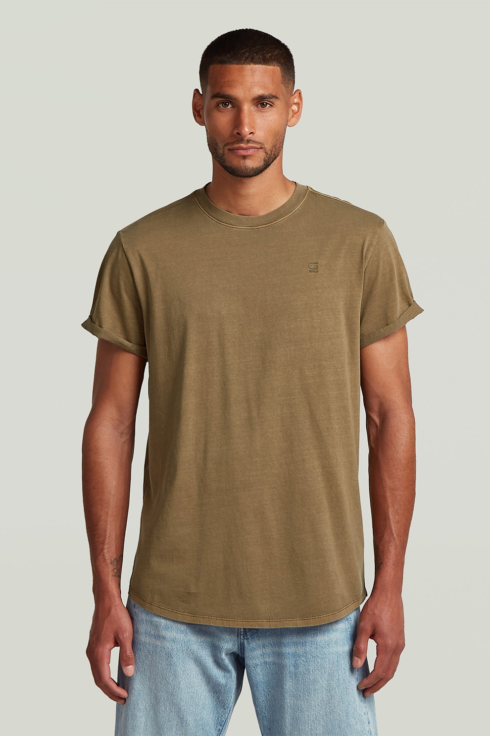 G-STAR, Tricou relaxed fit din bumbac organic Lash, Caramel, S